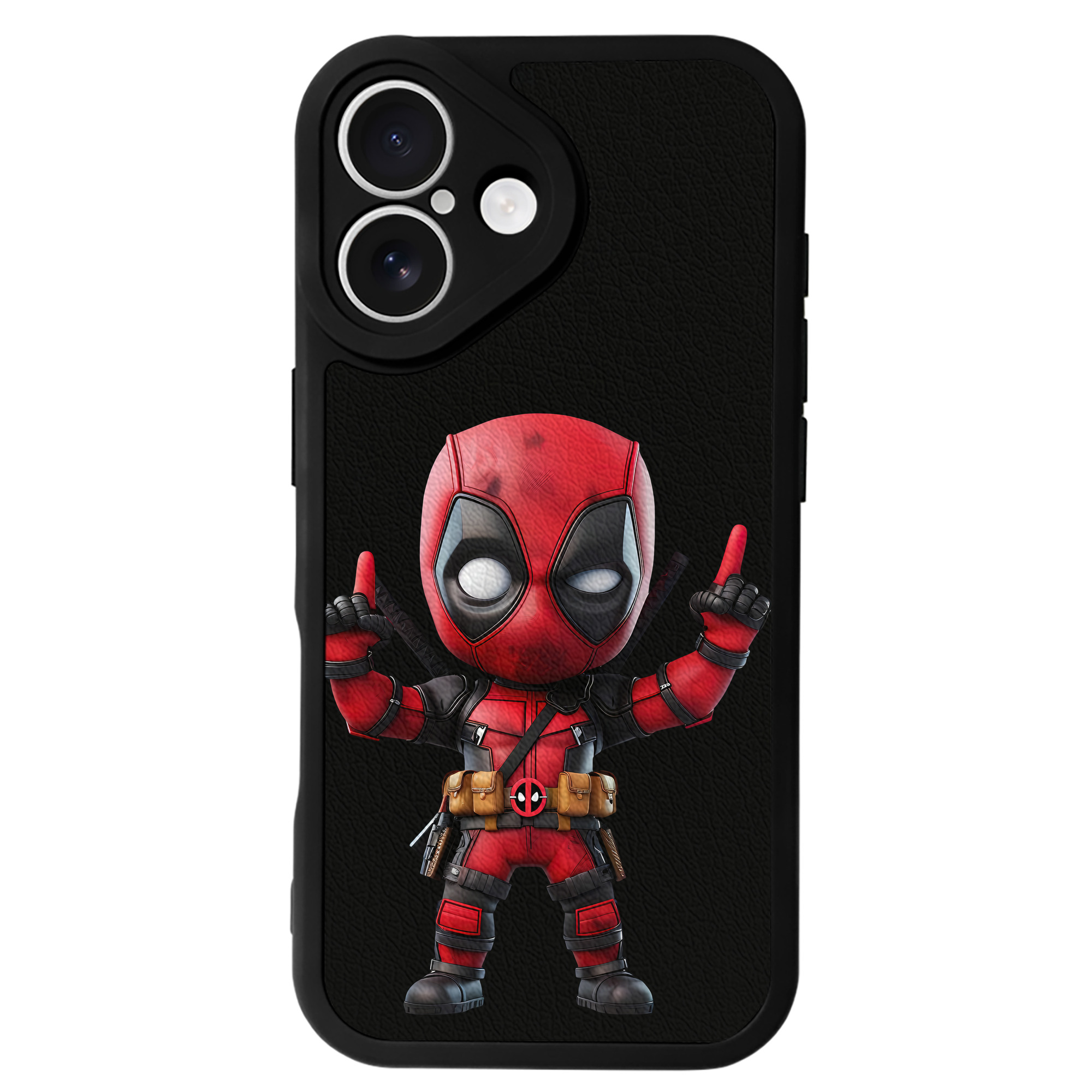 （画像用） Deadpool デッドプール 【iPhone 16シリーズ対応】シリコンスマホケース（レザー調） 材質：シリコン